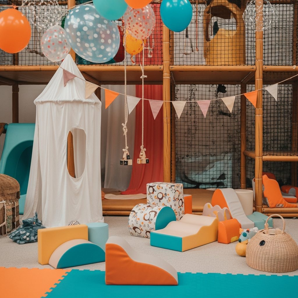 Dschungel Hüpfburg mieten in Wien – Safari-Feeling für kleine Entdecker:innen – symbolische Party-Szene in Wien ohne konkrete Hüpfburg