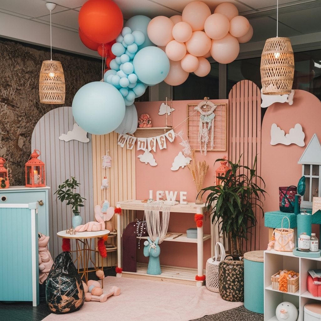 Hüpfburg mieten in Wien-Donaustadt – Familienfeste im 22. Bezirk – Detailaufnahme von Dekoration und Softplay-Elementen in Wien