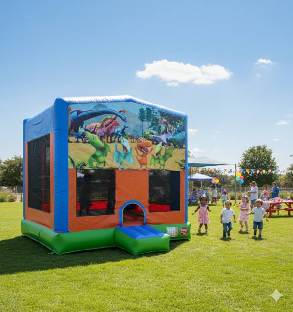 Hüpfburg Dinoworld Hüpfburg mieten Wien – Partybienchen