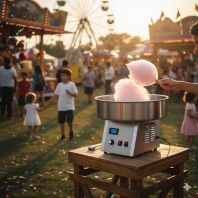 Partyzubehör Zuckerwattemaschine mit Haube mieten Wien – Partybienchen
