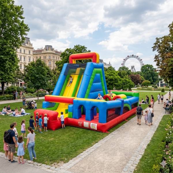 Hüpfburg Jump‘n Run Hüpfburg mieten Wien – Partybienchen