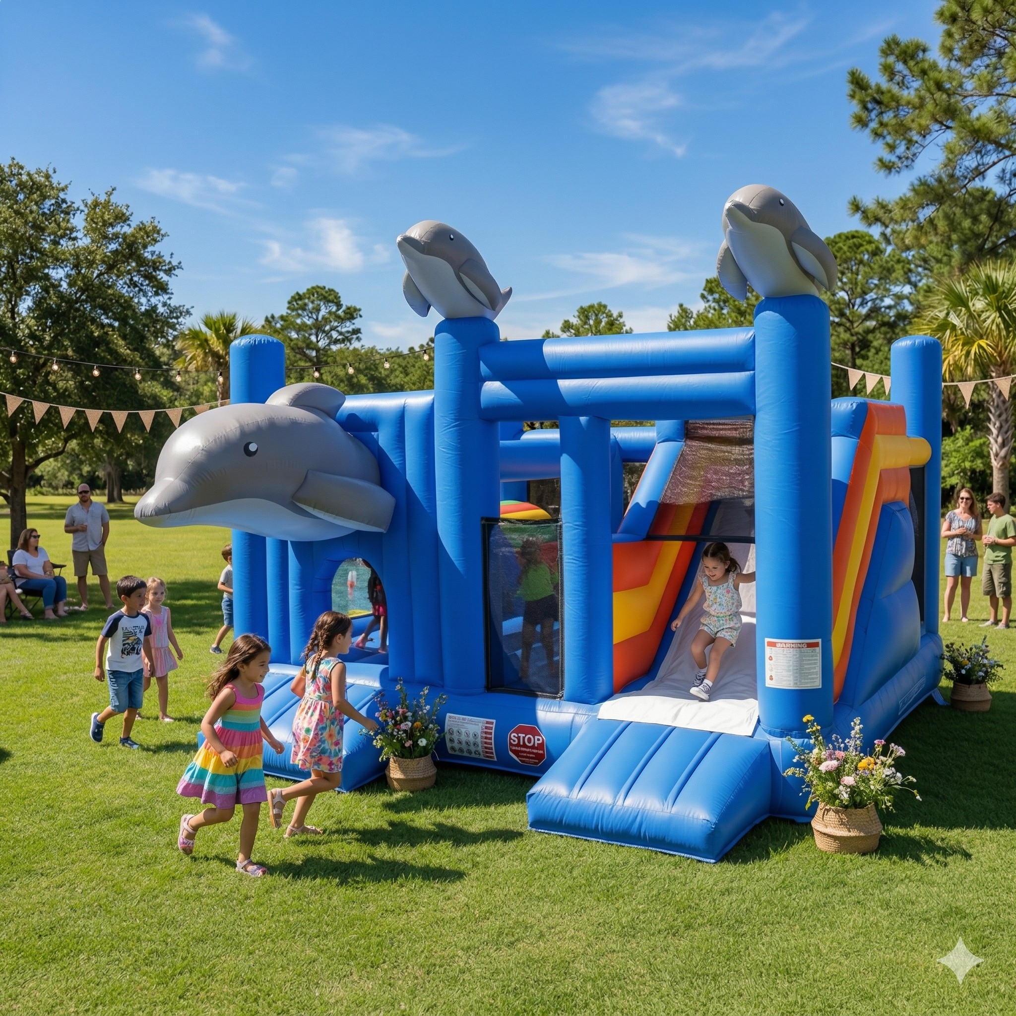 Flipper mit Rutsche – Hüpfburg mieten